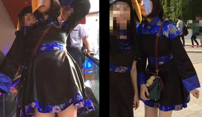 超かわいいコスプレ美少女のパンツ