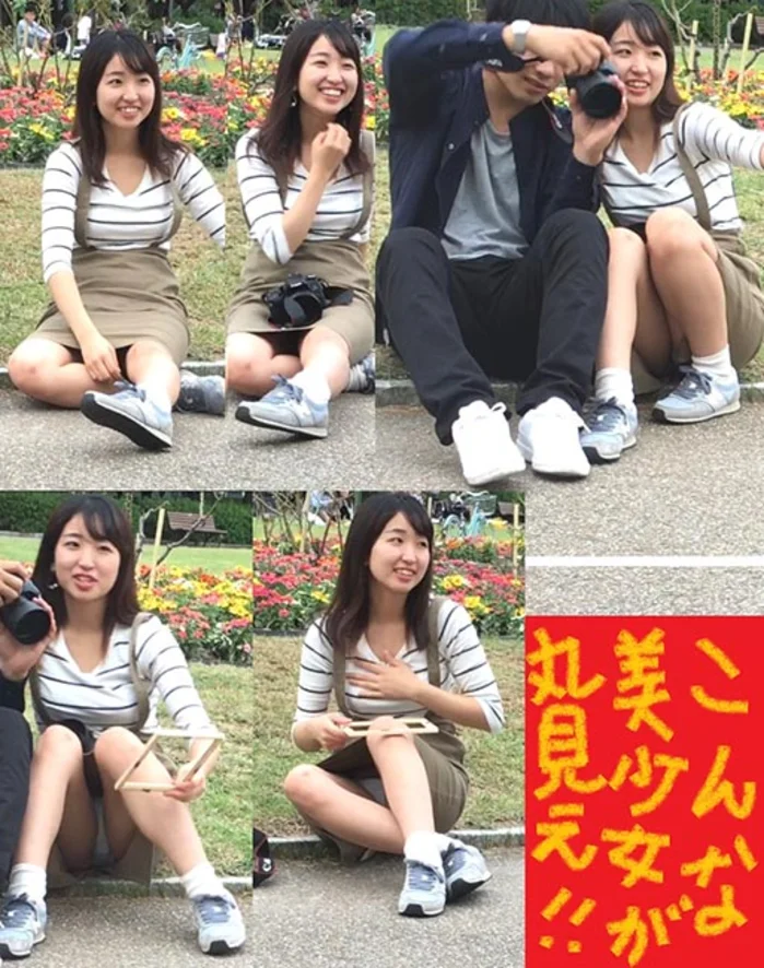 超美少女Ｊ●が純白パンティ丸見え！！！